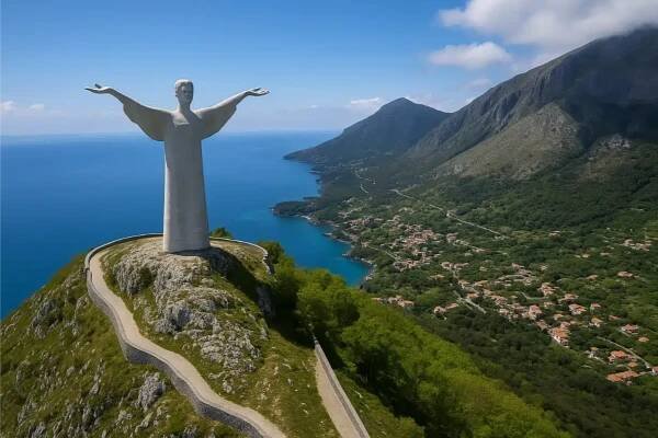 Maratea: Socha Ježíše Krista v Kalábrii