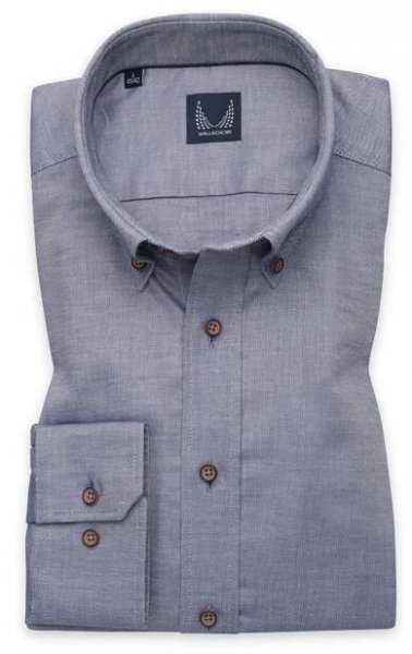 Pánská košile Slim Fit modro-šedé barvy 12271