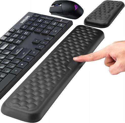 PODLOŽKA POD KLÁVESNICI A ZÁPĚSTÍ MYŠ RUCE PAMĚŤOVÁ PĚNA SET v2