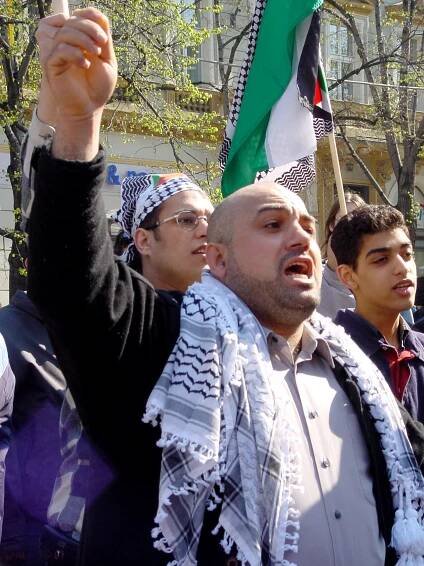 Palestinská demonstrace 4. 4. 2002 : Demonstrace