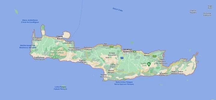 Mapa Kréty