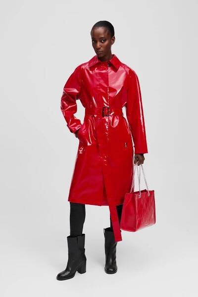 KABÁT KARL LAGERFELD COATED TRENCH COAT