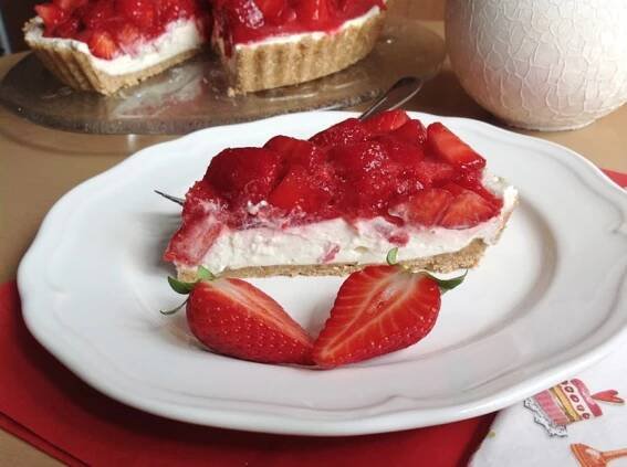 Nepečený cheesecake s jahodami - Víkendové pečení