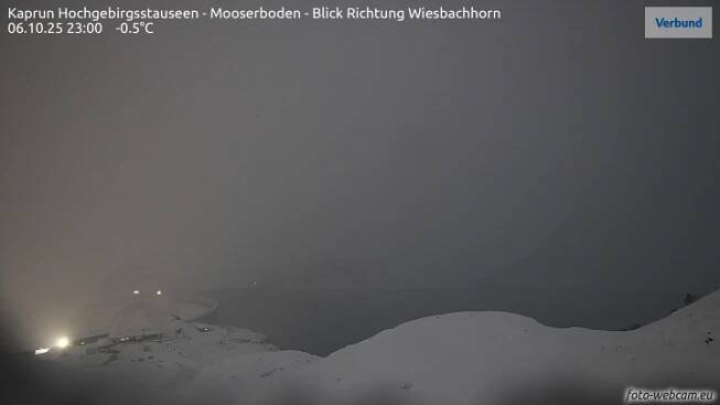 Live-Bild von der Webcam auf den Stausee Mooserboden