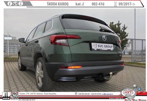 Tažné zařízení Škoda Karoq 09/2017->07/2023