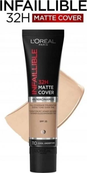 L'Oréal Paris Infallible 24H Matte Cover dlouhotrvající a zmatňující make-up 110 Rose Vanilla 30 ml