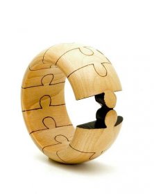 One of a kind puzzle wood bangle