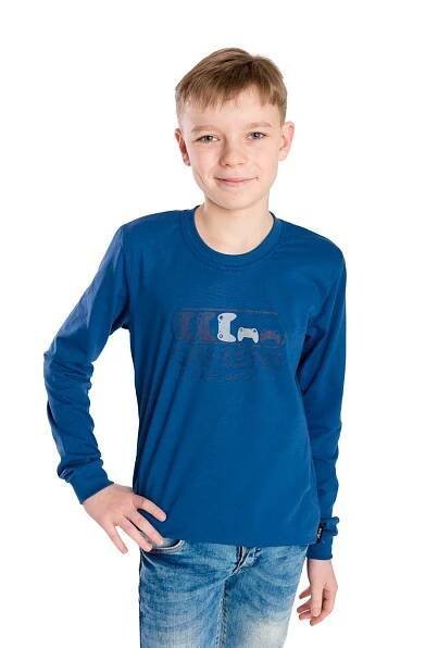 Chlapecké tričko GAMING BLUE dlouhý rukáv