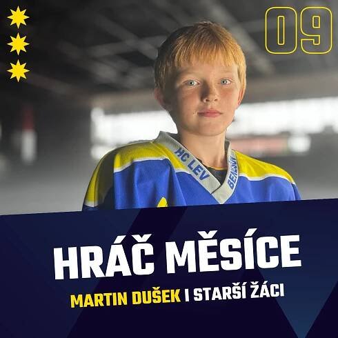 HC Lev Benešov vyhlašoval mládežnické Hráče měsíce