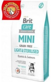 Brit Care Mini Grain-free Light & Sterilised Rabbit & Salmon 2 x 7 kg