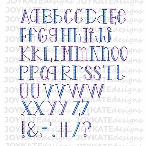 The Sketch Fill Benjamin Bean Stitch Embroidery Font - Image 2