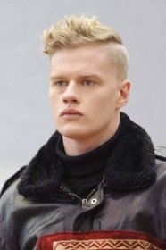 Man With Blonde Fade Haircut