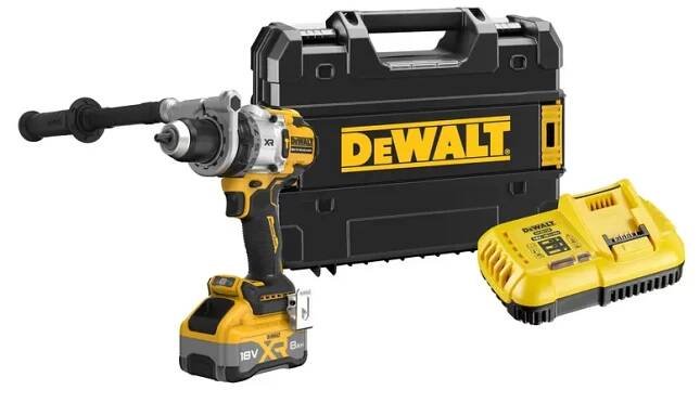 Aku bezuhlíková příklepová vrtačka 18V 1x8,0Ah DeWALT DCD1007WW1T