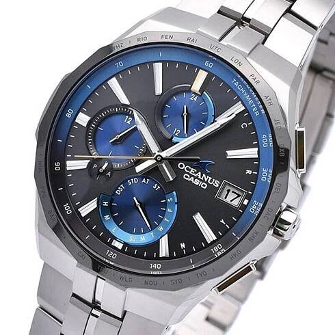 Pánské hodinky Casio Oceanus OCW-S5000E-1AJF Manta tenké pouzdro elegantní chrono japonské nové