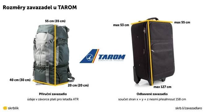 Příruční / kabinová / palubní zavazadla u TAROM 2025