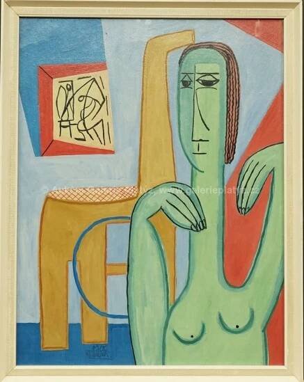 Jaroslav Kafka - Žena v zeleném - Aukční Galerie Platýz