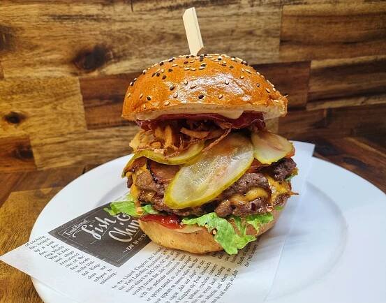 Hovězí XXL FIRE burger