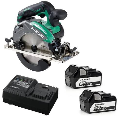 HIKOKI Circular Saw With 2X 5.0Ah Batteries and Charger