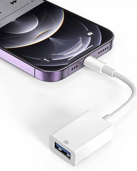 ADAPTÉR Z APPLE IPAD IPHONE NA USB KAMERU, ADAPTÉR OTG Obsahuje baterie ne