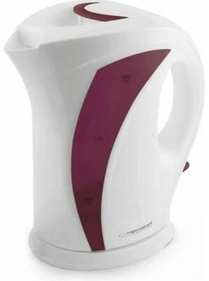 Esperanza EKK018R IGUAZU rychlovarná konvice bílo-červená / 2200W / 1.7 l / plast / světelný indikátor