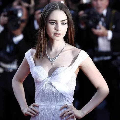 Herečka Lily Collins — Stock obrázek