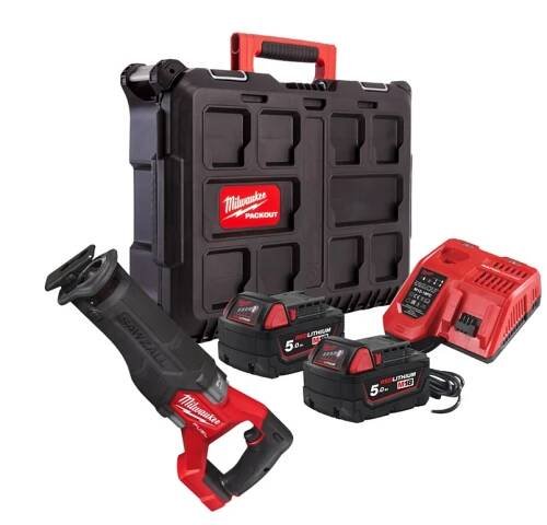 MILWAUKEE Aku šavlová pila SawzallTM M18 FSZ-502P, 2x5.0Ah