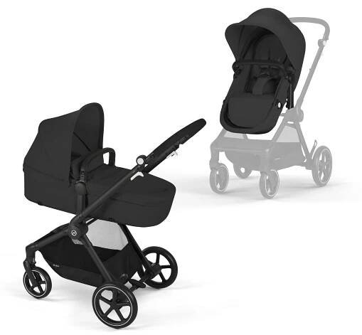 KOČÁREK 2V1 Cybex GOLD EOS Black Moon Black