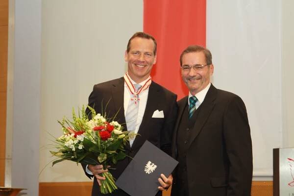 Ministerpräsident a.D. Matthias Platzeck mit Henry Maske