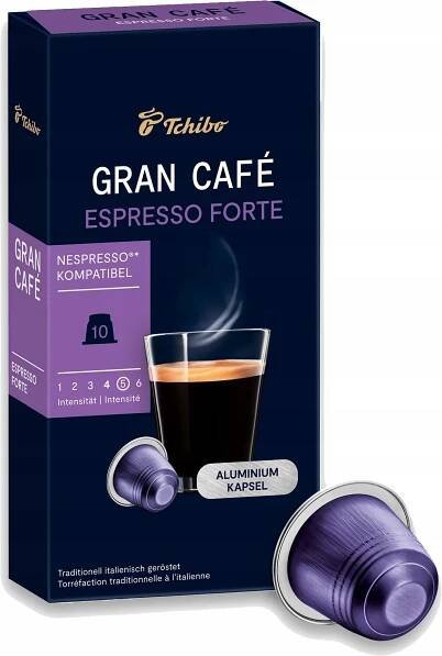 Kapsle pro Nespresso Tchibo Gran Cafe Espresso Forte 10 kusů