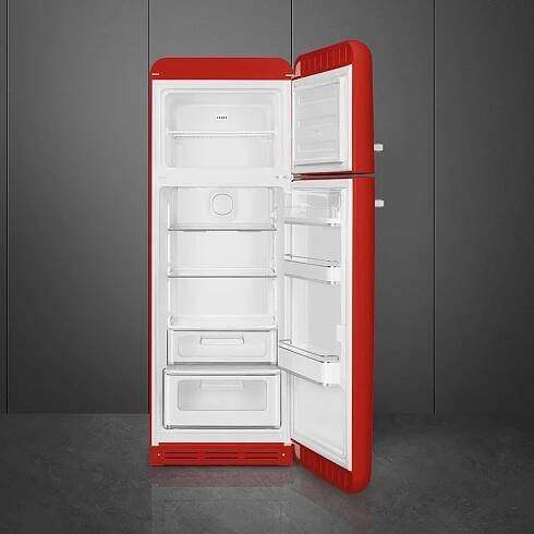 Smeg Kombinovaná chladnička s mrazničkou nahoře červená FAB30RRD5 - Elettromec 