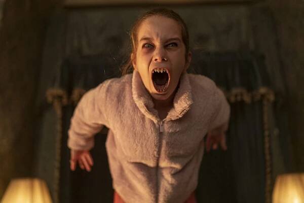 Alisha Weir as Abigail in Abigail, directed by Matt Bettinelli-Olpin & Tyler Gillett