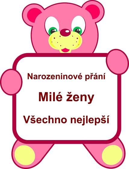 Narozeninové přání pro ženy, gratulace k narozeninám, blahopřání, texty, obrázky ke stažení