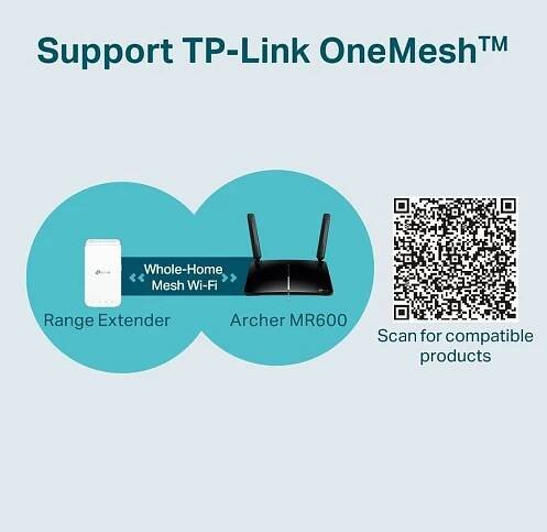 Modem TP-Link Archer MR600 LTE6 s WiFi routerem, AC1200, 3x GLAN, 1x GWAN, 1x slot SIM/ 300/867Mbps, OneMesh | eberry.cz
