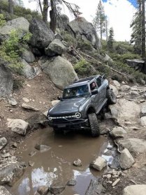 Ford Bronco Rubicon Trail is now passable. 686D17A8-561E-45AD-95DC-CE18D9377A92