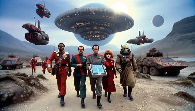 Hrátky s DALL E 3 v ChatGPT: Červený trpaslík (Red Dwarf) - POOH.CZ