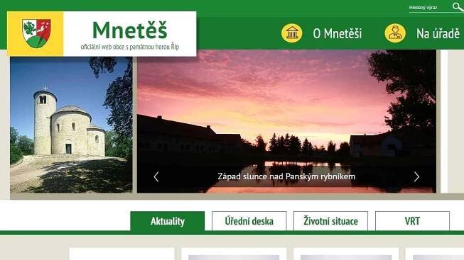 Oceněný web obce Mnetěš