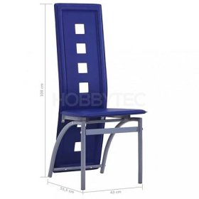 vidaXL Jídelní židle 2 ks modré umělá kůže