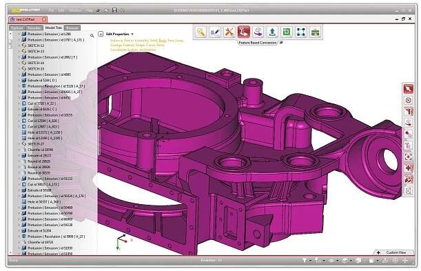 Feature Based CatPart Sketch pink Catia