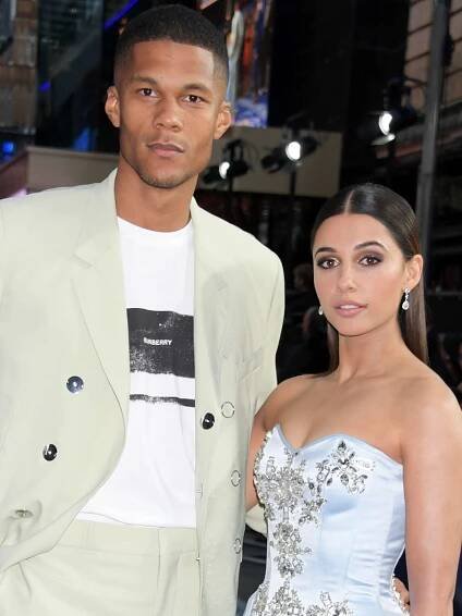Jordan Spence and Naomi Scott attend the European Gala screening of "Aladdin" on May 9, 2019 in London, England.