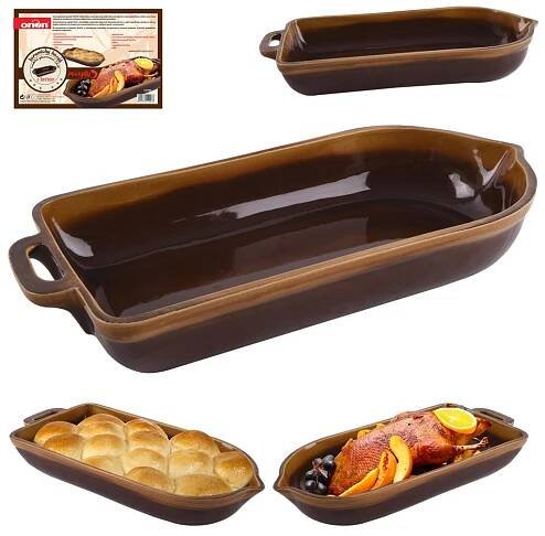 Orion Glazurovaný keramický pekáč Husák 41cm