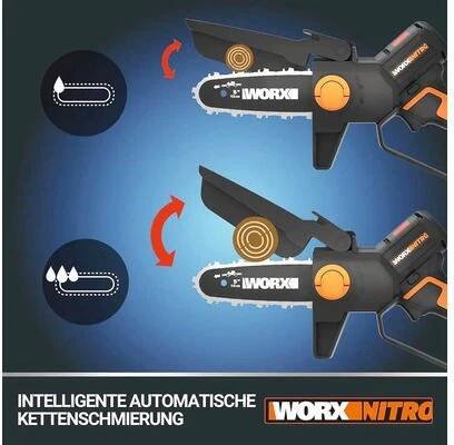 WORX Řetězová pila jednoruční AKU WG325E.9 (bez AKU)