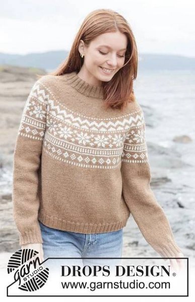 Maple Whisper Sweater / DROPS 262-5 - Gratis strikkeoppskrift