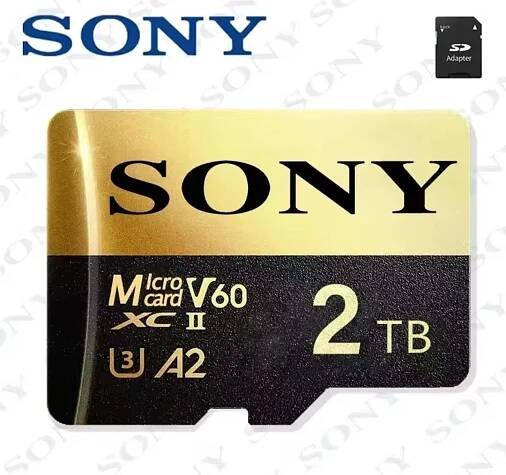 TF paměťová karta SONY 2TB(2048GB) + adaptér SDXC, žlutá - NOVÁ