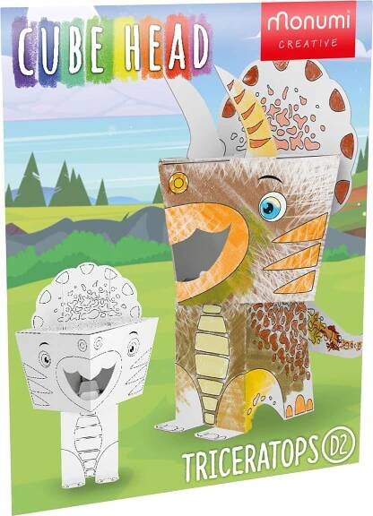 3D omalovánka Dinosaura "Triceratops"