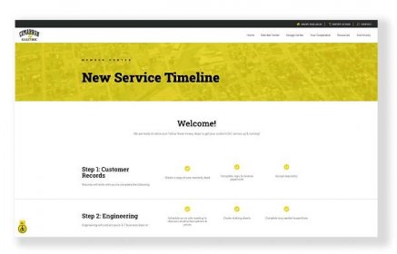 New Service timeline page