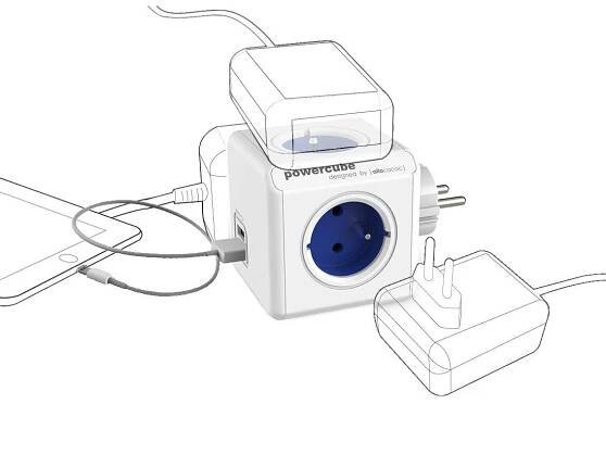 Napájecí adaptér PowerCube Original 4 zásuvky, 2x USB