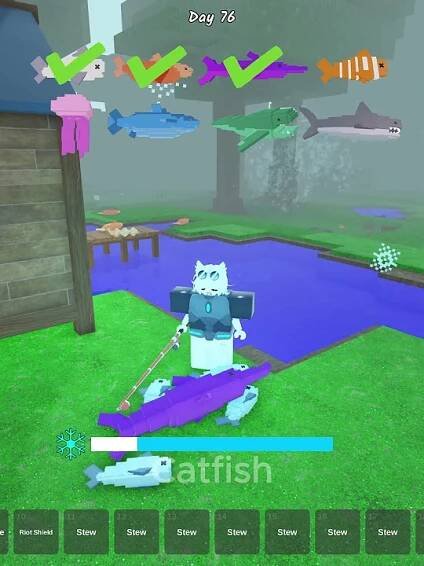 Fishing all fish #99nightintheforest #roblox #usa