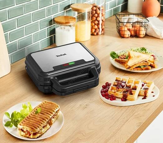 Tefal - Toustovač ULTRA COMPACT 3v1 700W/230V černá/matný chrom