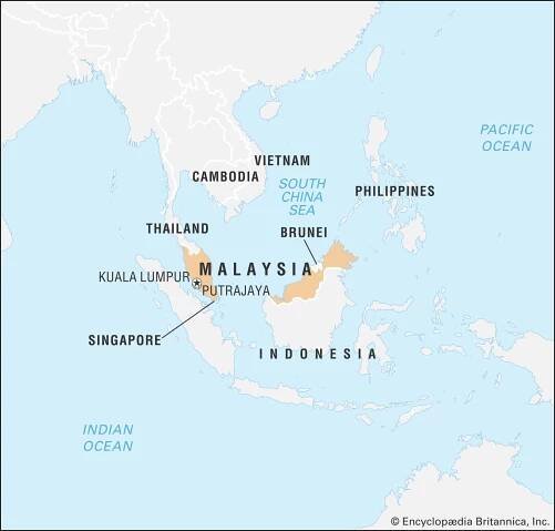 Malay Peninsula World Map