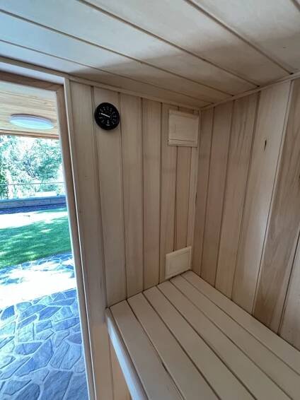 Venkovní finská sauna 185×140 cm, 9kw, wifi – Sauna Brothers